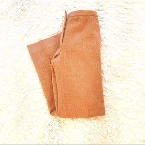 Max Mara Size 2 Tan Tweed Linen Pants
